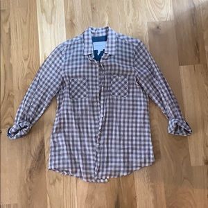 Plaid button down shirt